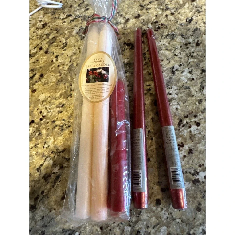 Rustic‎ Tapers Candle Sticks (6)Fragrance Free, Germany, 12”